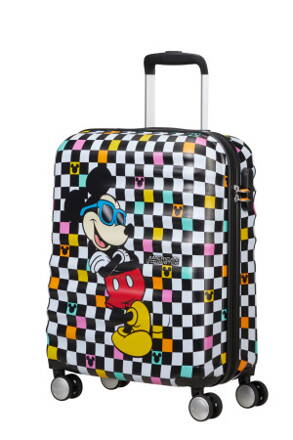 American Tourister Wavebreaker Disney spinner 55 Mickey Check cestovní kufr